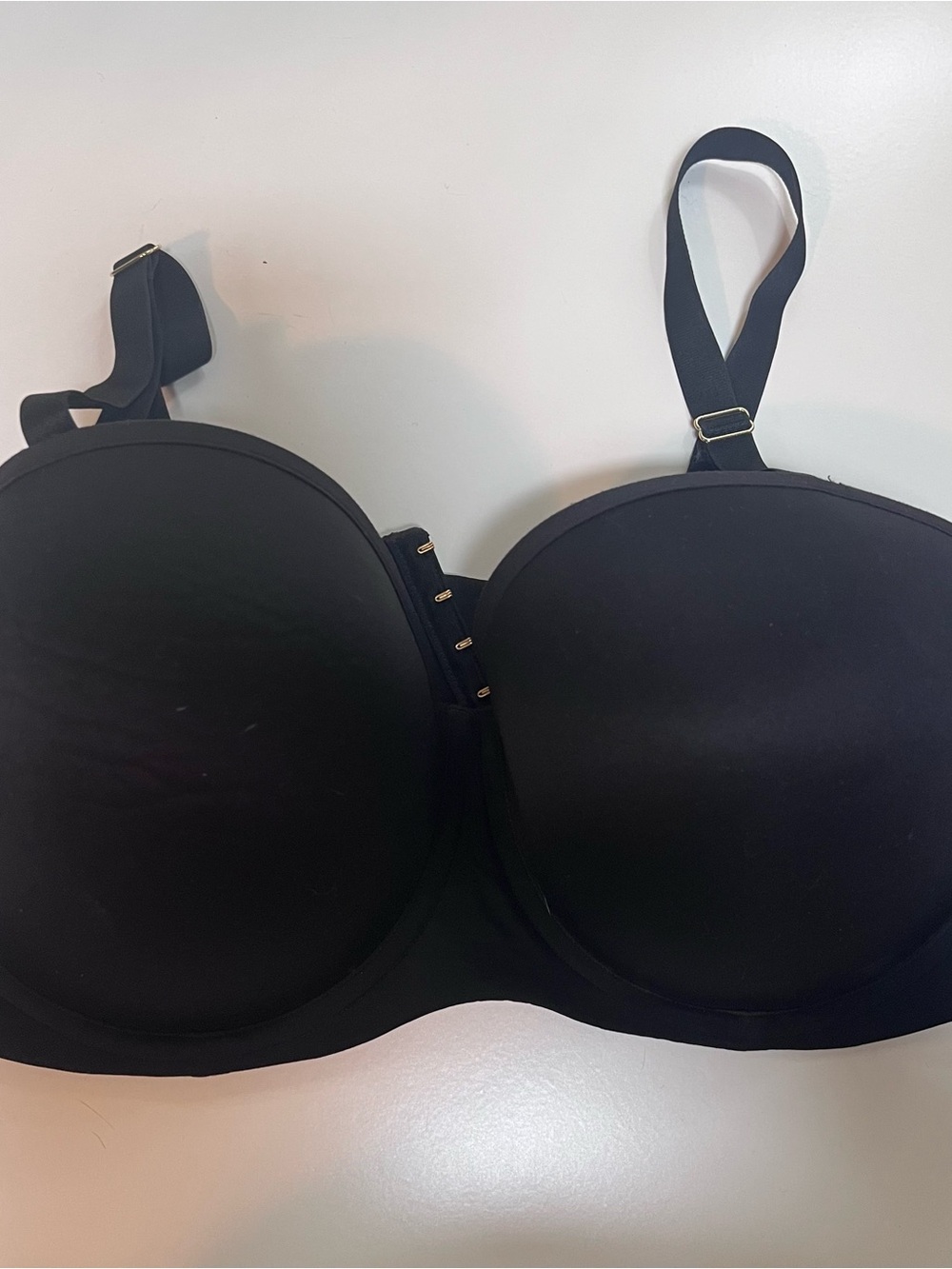 Third Love Women's 24/7 Classic Strapless Bra Removable Straps Black 40E